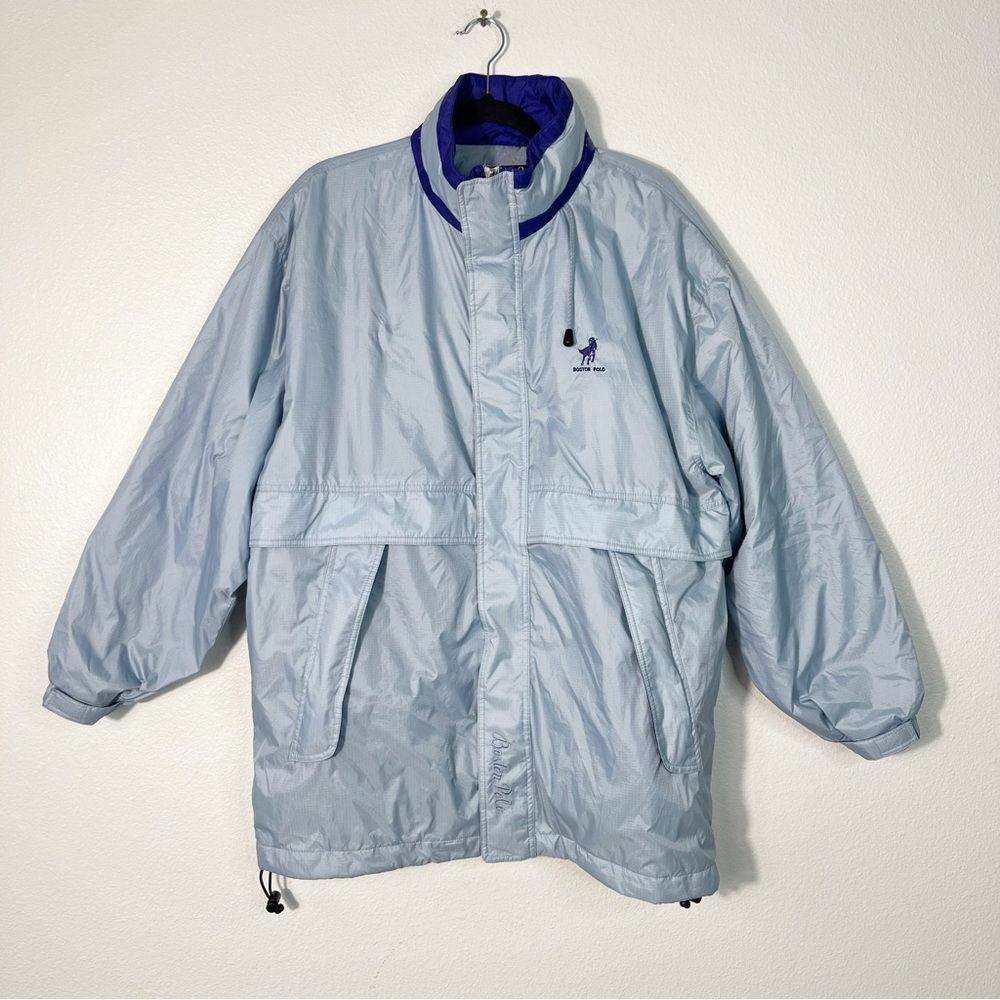 VTG Polo Boston Union Jacket Blue Streetwear Winter Size XL